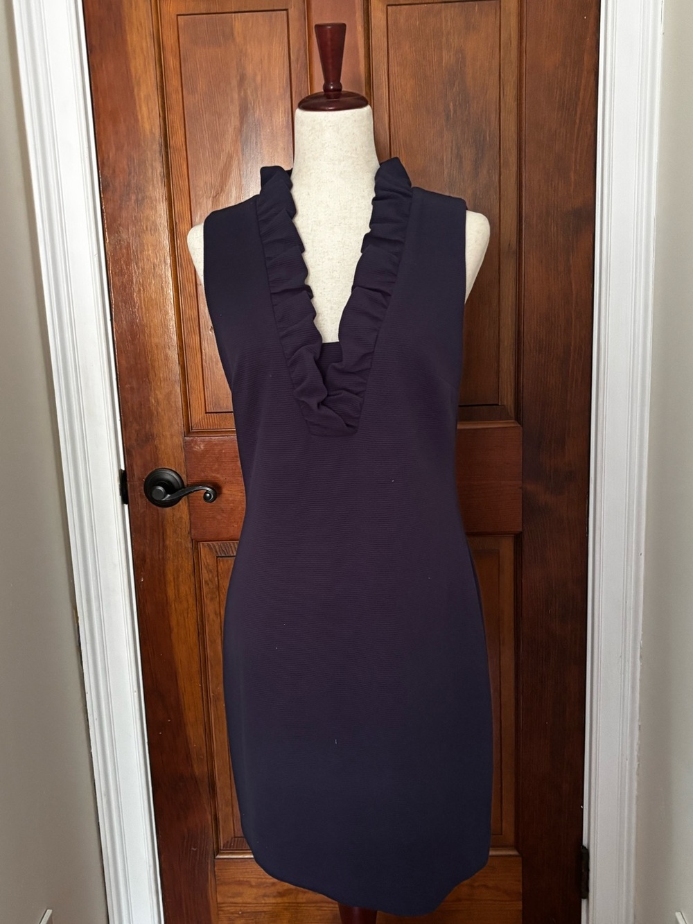 Lilly Pulitzer Navy Dress, V Neck, Size Medium